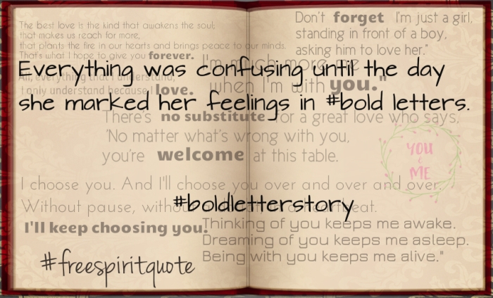 bold letter story quote